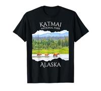 Katmai National Park Alaska Grizzly Bear Wildlife Men Boys T-Shirt
