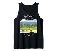 Katmai National Park Alaska Grizzly Bear Wildlife Men Boys Tank Top