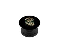 Katmai National Park And Preserve Alaska Vintage Design PopSockets Adhesive PopGrip