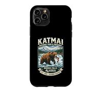 Katmai National Park Brooks Falls Alaska Grizzly Bear Emblem Case for iPhone 11 Pro