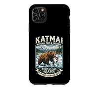 Katmai National Park Brooks Falls Alaska Grizzly Bear Emblem Case for iPhone 11 Pro Max