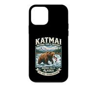 Katmai National Park Brooks Falls Alaska Grizzly Bear Emblem Case for iPhone 12 mini