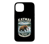 Katmai National Park Brooks Falls Alaska Grizzly Bear Emblem Case for iPhone 13