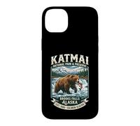 Katmai National Park Brooks Falls Alaska Grizzly Bear Emblem Case for iPhone 14 Plus