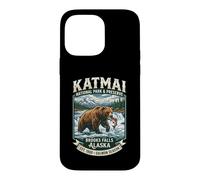 Katmai National Park Brooks Falls Alaska Grizzly Bear Emblem Case for iPhone 14 Pro Max