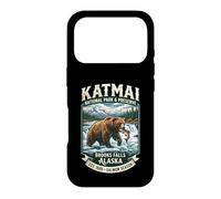 Katmai National Park Brooks Falls Alaska Grizzly Bear Emblem Case for iPhone 17 Pro