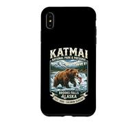 Katmai National Park Brooks Falls Alaska Grizzly Bear Emblem Case for iPhone XS Max