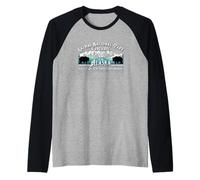 Katmai National Park & Preserve Alaska Bear Watching Salmon Raglan Baseball Tee