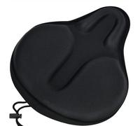 Katmerio Bicycle Saddle for Men, Comfortable, Soft Wide, Shock Absorbing, Breathable, Ergonomic, City Riding, MTB, Black