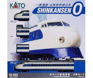 KATO 10-044 N Scale Shinkansen 0 Series Bullet Train Set 4 Cars LED Lights Boxed