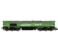 Kato 10835 Class 66 004 DB Climate Hero