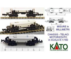 KATO 11-106 Motorized Chassis 58Mm For 4 Driven Wheels In Scale-N