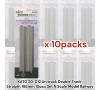 KATO 20-012 Unitrack Double Track Straight 186mm 10pcs Set N Scale Model Railway