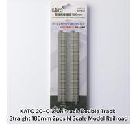 KATO 20-012 Unitrack Double Track Straight 186mm 2pcs N Scale Model Railroad