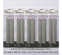 KATO 20-012 Unitrack Double Track Straight 186mm 5pcs Set N Scale Model Railroad