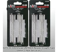 KATO 20-026 N Scale UNITRACK Rerailer Straight Track 124mm 2-Pack Set Lot of 2
