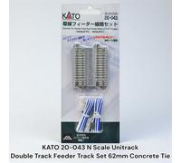 KATO 20-043 N Scale Unitrack Double Track Feeder Track Set 62mm Concrete Tie
