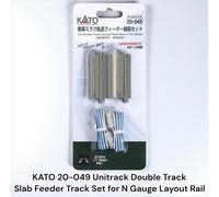 Kato 20-049 N Gauge Unitrack (WS62FS-WS62S) Slab Dual Straight Feeder Track