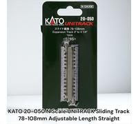KATO 20-050 N Scale UNITRACK Sliding Track 78-108mm Adjustable Length Straight