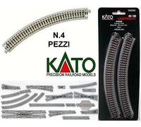 KATO 20-110 N.4 Curved Tracks With Ballast 45° Mm.282 Radius R282 Scale-N