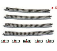 NEW N Kato #20-150 Unitrack 28 1/4"r R718-15 Curved Track 4 Pieces