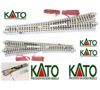 KATO 20-202 SCAMBIO ELETTRICO Left A 15° Gr mm.718 With Roadbed Ladder-N