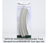 KATO 20-544 N UNITRACK Double-Track Elevated Curve R414/381 45° Cant 2pcs Set