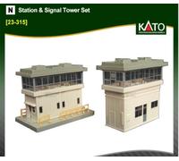 KATO 23-315 Kit N.2 Control Towers For Switches And Railway Stations In N 1/160