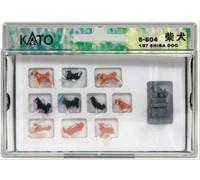 Kato Japanese Dogs (10) Figure Set 1:87 Scale, HO Gauge