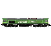Kato 10835 Class 66 004 DB Climate Hero