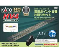 KATO HO Gauge HV4 HO Uni-Track Electric Point No. 6 One-Way Set Railway Model Rail Set 3-114
