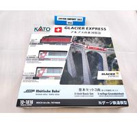 KATO N Gauge 10-1816 Glacier Express 3-Car Basic Set Powered N Scale