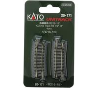 KATO N Gauge 20-171 Curved track R2 16-15 ° (4 pieces) / Railway Model Supplies
