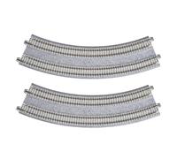 KATO N Gauge 20-183 R315/282mm Radius 45º Double Track Superelevated Curve 2pcs