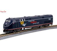 Kato USA Model Train Products HO GE P42 Amtrak Midnight Blue #100 w/ 50th Anniversary Logo (37-6113)