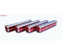 Kato RhB EW1 Red 4 Coach Set (4) 1:150 Scale, N Scale