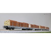 Kato N gauge 10-1891 RhB Flat Car R-w with Logs 4-Car-Set Model Railway Supplies