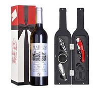 Kato Tirrinia 5 Pcs Wine Accessories Gift Set, Wine Opener Set, Includes Corkscrew, Stopper, Wine Pourer, Foil Cutter, Drip Ring w/Fun Static Cling Best Gift for Wine Lover, Gadgets for Men Women