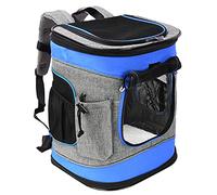 Kato Tirrinia Cat Carrier Backpack, Foldable Pet Carrier Backpack for Small Dogs,Puppy Rucksack Carrier Ventilated Design For Travel Camping Hiking Outdoor Blue and Grey