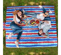 Kato Tirrinia Extra Large Picnic Blanket, Waterproof Camping Blanket, Lightweight Washable Outdoor Blanket Portable Beach Mat for Family Camping,Travel, Park, Grass, Hiking 180 x 200 cm Striped