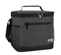 Kato Tirrinia Insulated Lunch Bag 10.5L(20 Cans), Large Cool Bag Thermal Tote Bags for Lunch Work School Camping Picnic, Foldable Cooler Bag for Food or Lunch Box Container,Charcoal
