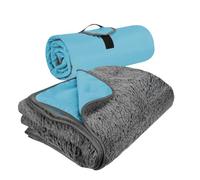 Kato Tirrinia Large Waterproof Camping Blanket Sherpa Fleece Foldable Picnic Blanket for Cold Weather Windproof Warm Outdoor Portable Blanket for Camping, Picnic, Fishing 150 x 200 cm