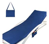 Kato Tirrinia Sandproof Beach Chair Towel Cover with Side Pockets, 198×79cm Extra Large Microfiber Beach Towel, 3-in-1 Quick Dry Beach Blanket for Lounge Chair, Pool, Camping, Summer