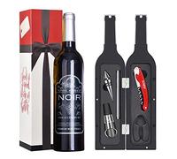 Kato Tirrinia Wine Accessories Gift Set - 5 Pcs Deluxe Wine Opener Bottle Corkscrew Kit, Great Gift for Wine Lover, Gadgets for Men Women, Red