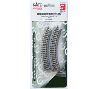 Kato 20-174 Unitrack Compact (R150-45) Curved Track 45 Degree 4pcs
