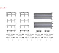 Kato Unitrack Double Track Standard Incline Pier Set 1:150 Scale, N Gauge