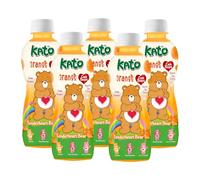 KATO x Care Bear Orange Fruit Juice with Nata De Coco 320ml x 5 Bottles - Halal