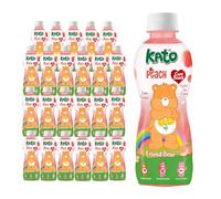 KATO x Care Bear Peach Fruit Juice with Nata De Coco 320ml x 24 Bottles - Halal