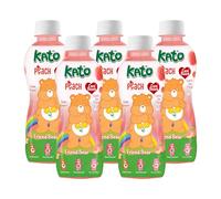 KATO x Care Bear Peach Fruit Juice with Nata De Coco 320ml x 5 Bottles - Halal