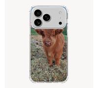 KatocZarl Baby Highland Cow Phone Case Compatible with iPhone 17 Pro Max,Cute Baby Cow in The Mountains Cool Trendy TPU Bumper Protective Cover Case for iPhone 17 Pro Max